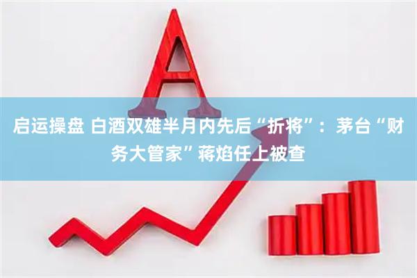 启运操盘 白酒双雄半月内先后“折将”：茅台“财务大管家”蒋焰任上被查