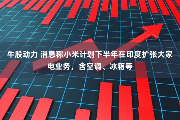 牛股动力 消息称小米计划下半年在印度扩张大家电业务，含空调、冰箱等