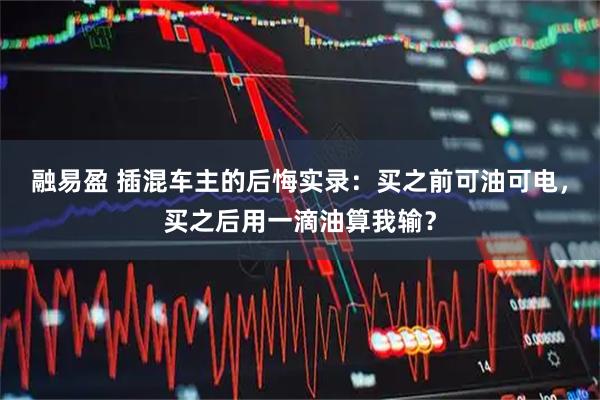 融易盈 插混车主的后悔实录：买之前可油可电，买之后用一滴油算我输？
