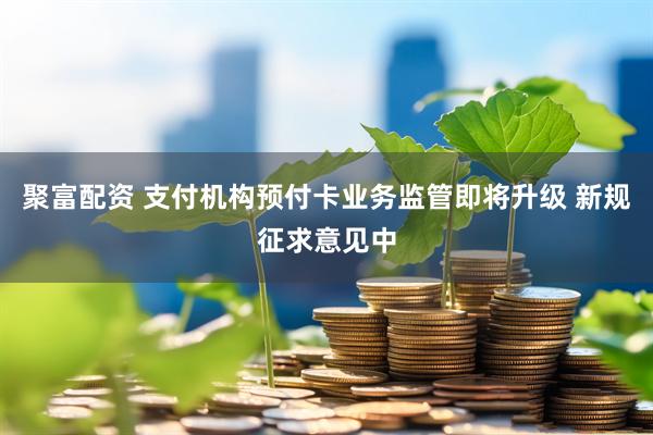 聚富配资 支付机构预付卡业务监管即将升级 新规征求意见中